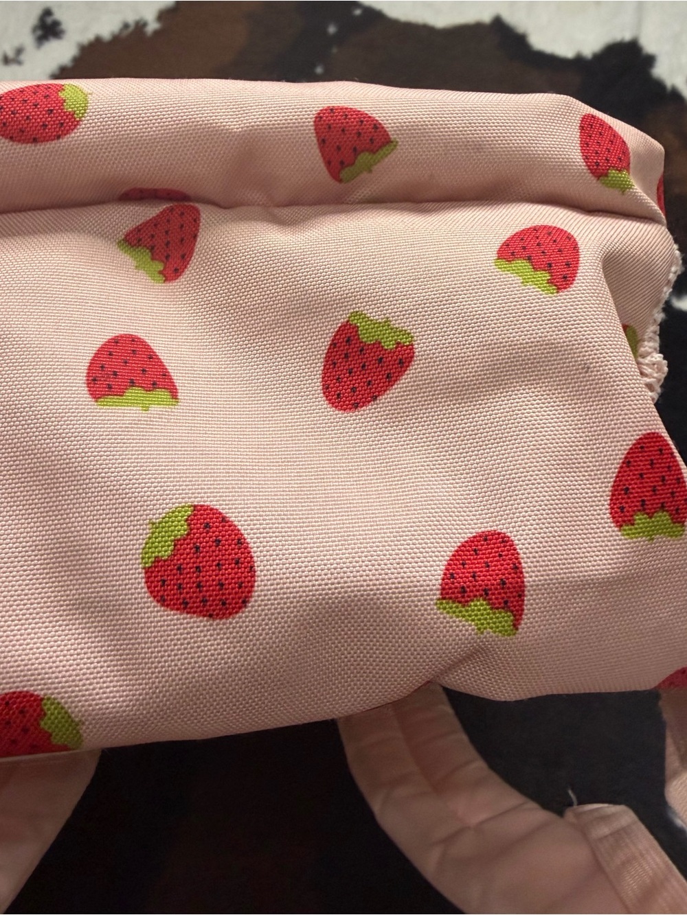 JanSport Pink Strawberry Print Backpack School Bag Cute - Picture 7 of 14